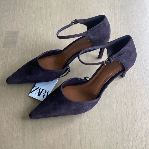 Zara Shoes - NWT Zara Suede Heels size 37